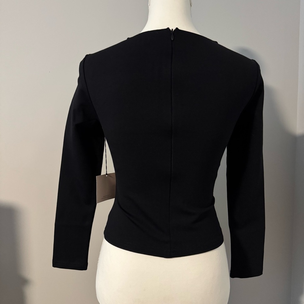 Superdown Black Cutout Long Sleeve Blouse — image 3 of 8